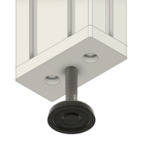 32-4590M10-0 MODULAR SOLUTIONS FOOT & CASTER CONNECTING PLATE<br>45MM X 90MM, M10 HOLE W/HARDWARE